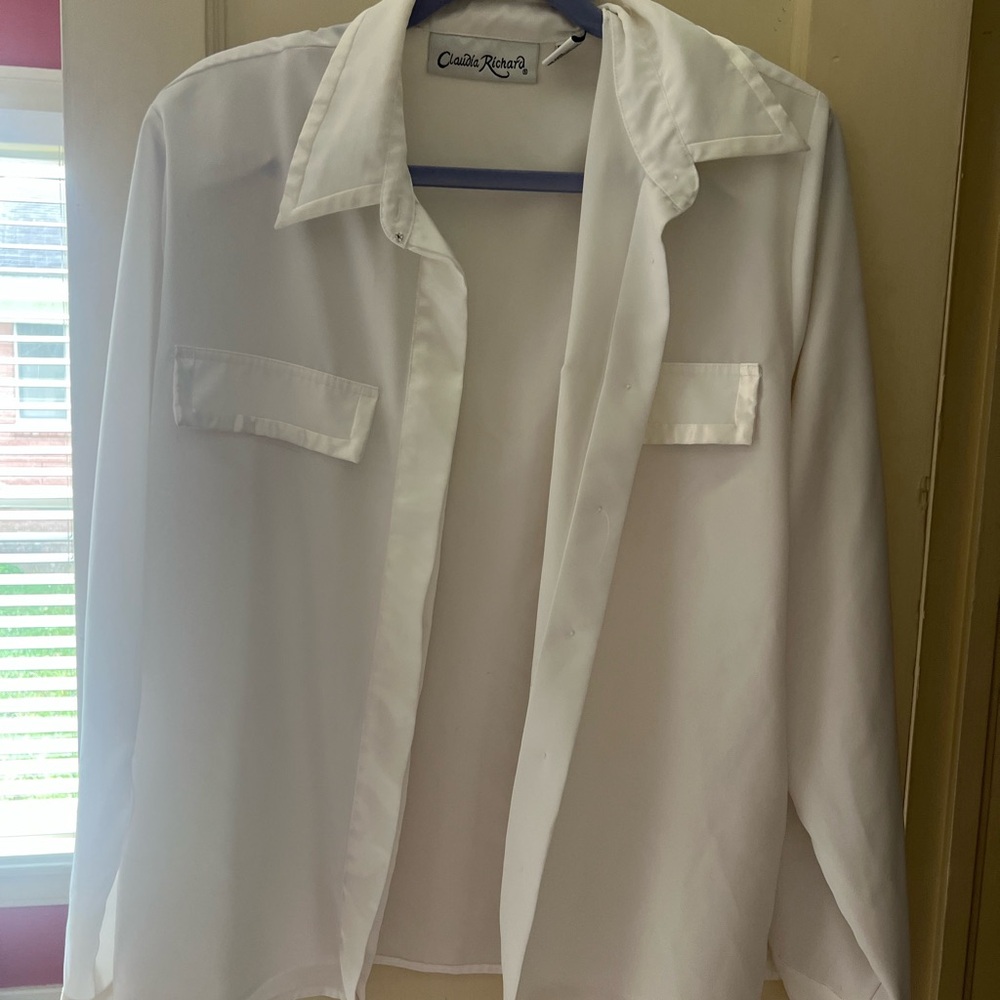 Casual White Blouse Claudia Richard